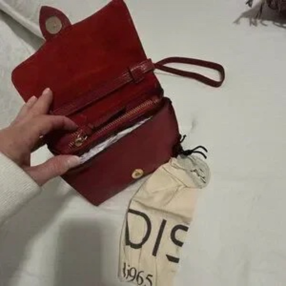 NWT! Women's Mini Lodis "Addison" Red Designer Leather Purse - Picture 13 of 14